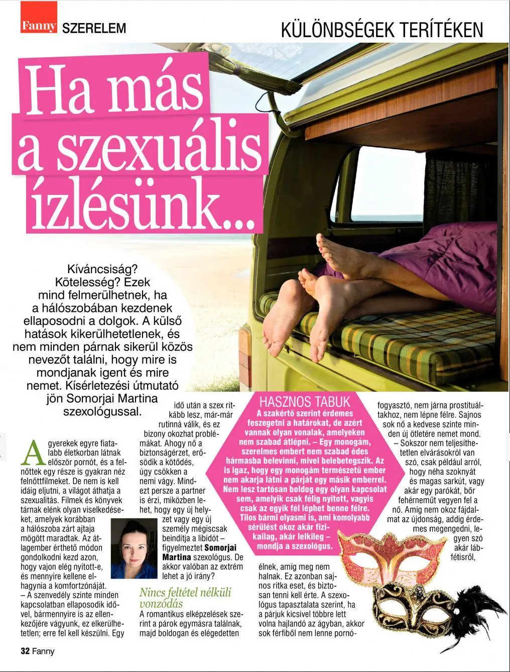 kulonbsegek teriteken Somorjai Martina szexuálterapeuta szakértői interjúi 4. Ízléskülönbségek, kísérletezés-kulonbsegek teriteken-ízléskülönbségek