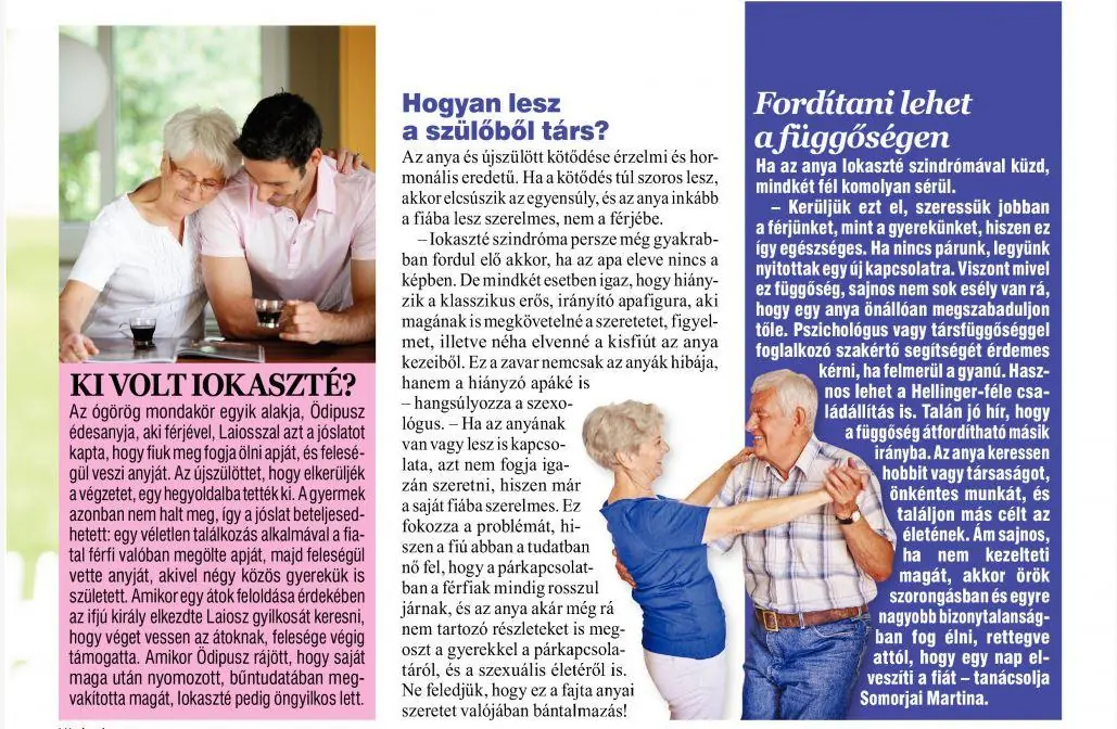 Somorjai Martina szexuálterapeuta szakértői interjúi 3. Iokaszté szindróma: amikor az anya szerelmes a fiába-lokaszte-anya szerelmes a fiába